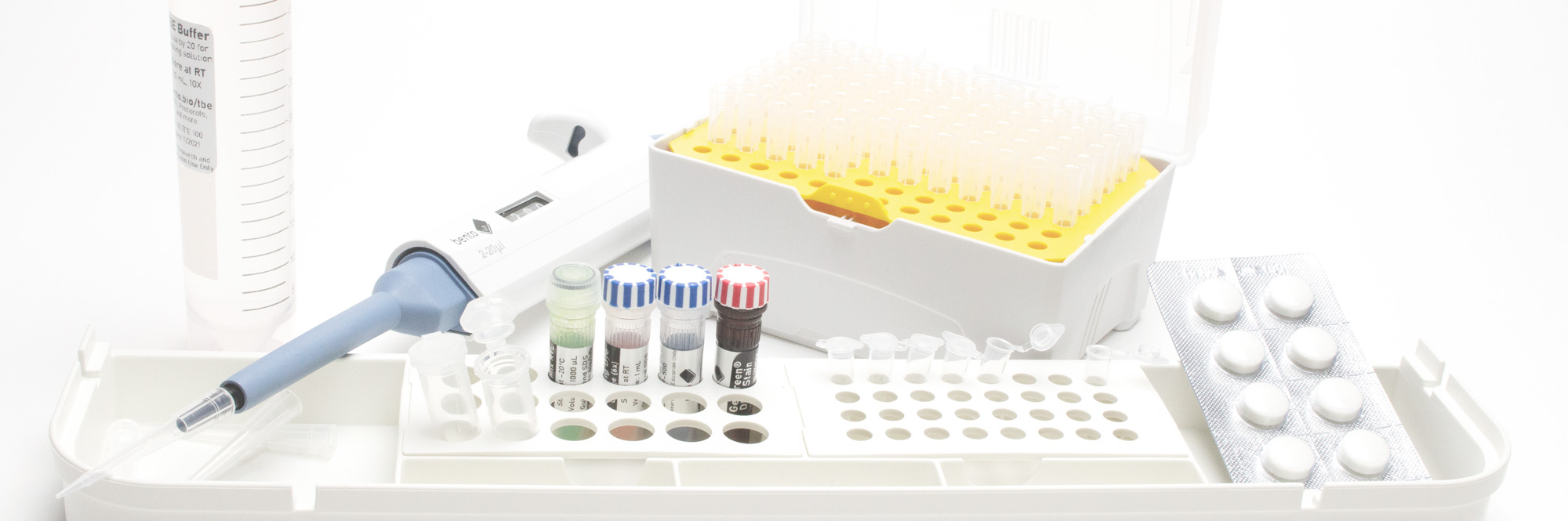 Bento Lab Tube Rack with supplies